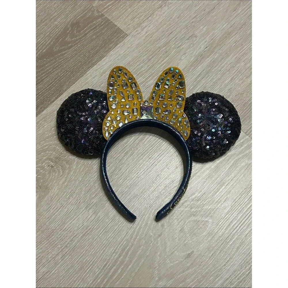 Disney Walt Disney Parks 50th Anniversary Bejeweled Bow Minnie Mouse Ears
